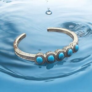 Blue Howlite Cuff Bracelet